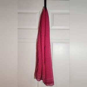 Effy Hernation Pink Patterned Sheer Scarf
